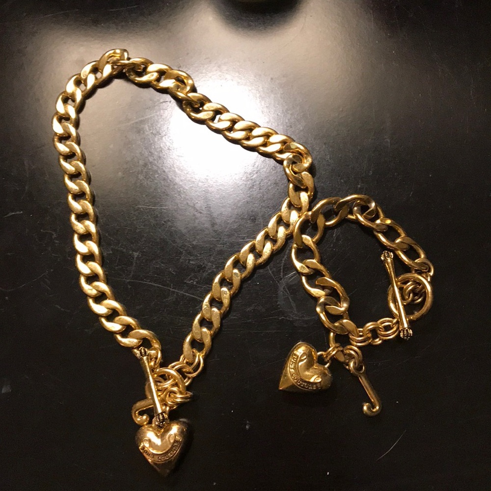 Juicy Couture Chain Necklace and Bracelet